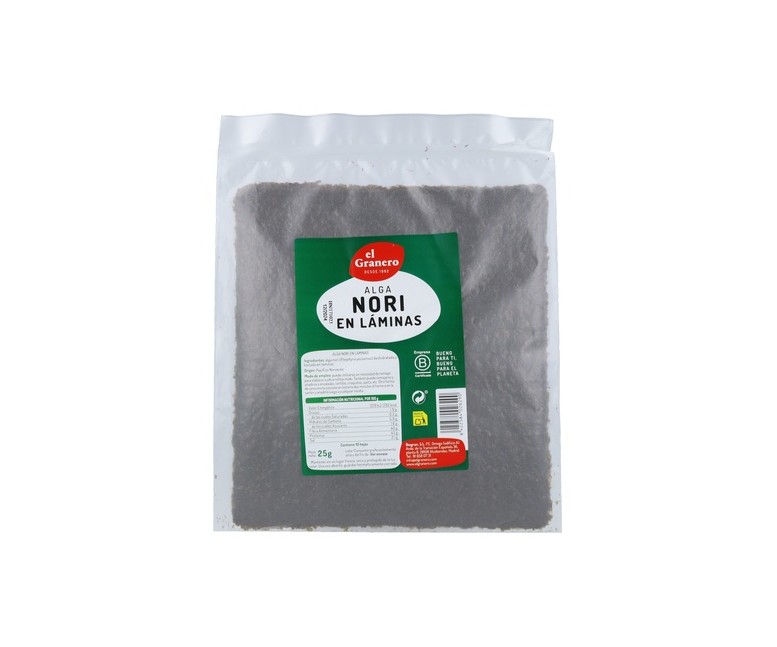 Alga Nori en láminas 25 g El Granero Integral