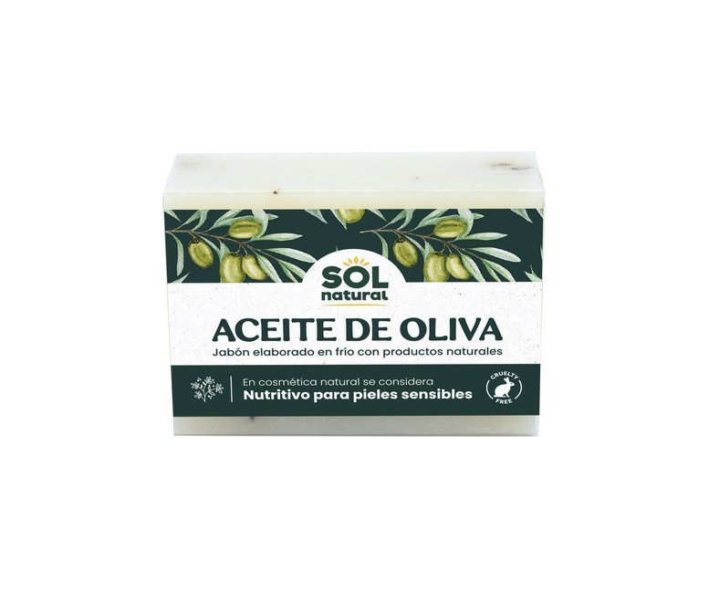 Jabón natural de aceite oliva 1 unidad Sol Natural