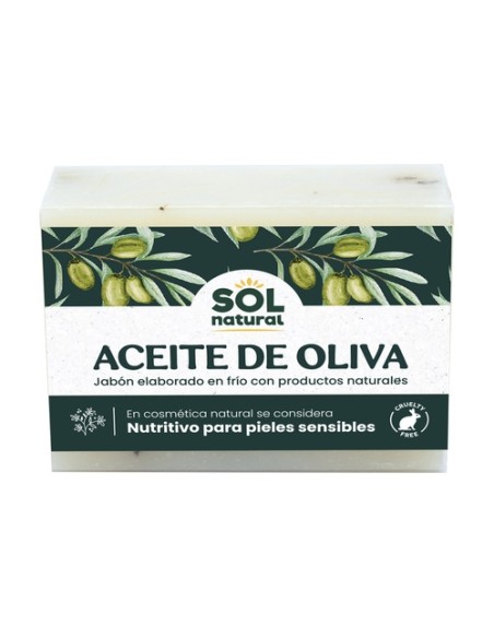 Jabón natural de aceite oliva 1 unidad Sol Natural
