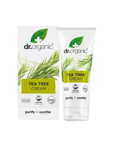 Crema antiséptica Arbol de Té - piel grasa 50 ml de crema Dr. Organic