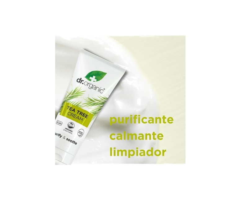 Crema antiséptica Arbol de Té - piel grasa 50 ml de crema Dr. Organic