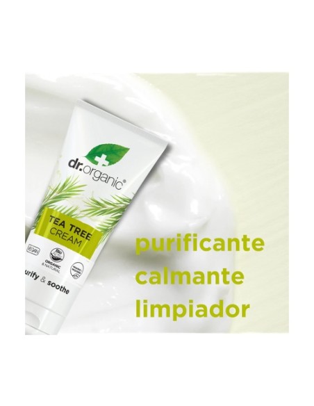 Crema antiséptica Arbol de Té - piel grasa 50 ml de crema Dr. Organic
