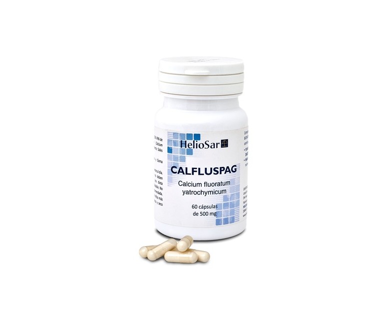 Calfluspag fluorato de calcio 60 cápsulas de 500mg Heliosar