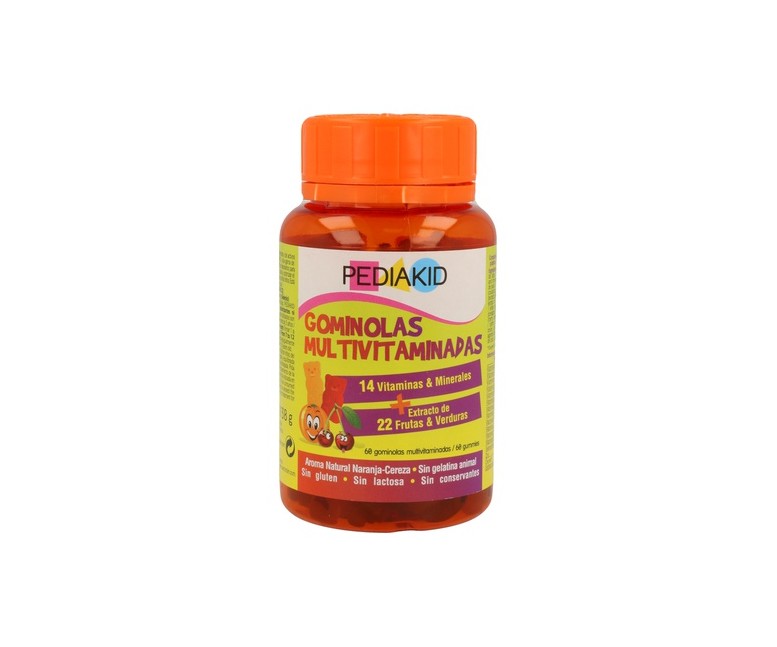 Gominolas Multivitaminadas 14 Vit + 22 Frutas y Verduras 60 gominolas Pediakid