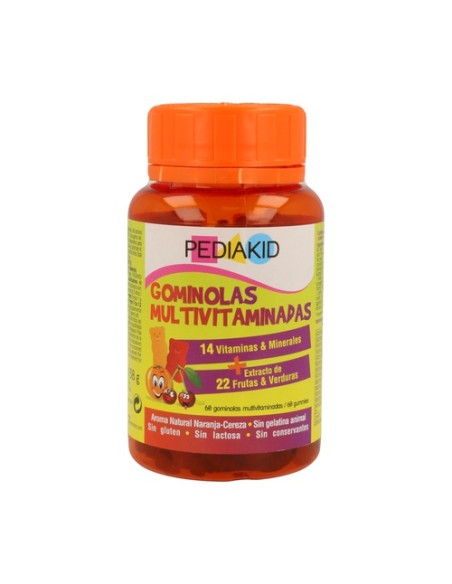 Gominolas Multivitaminadas 14 Vit + 22 Frutas y Verduras 60 gominolas Pediakid