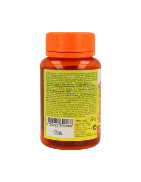 Gominolas Multivitaminadas 14 Vit + 22 Frutas y Verduras 60 gominolas Pediakid