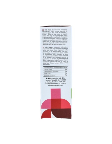 Aceite Esencial Geranio Bio 10 ml de aceite esencial Terpenic