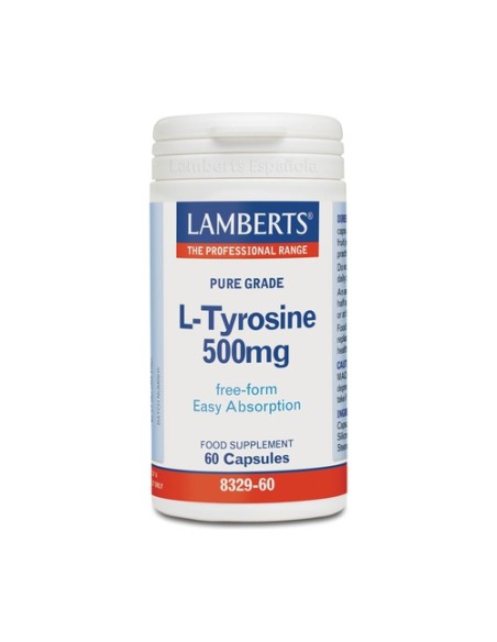 L-Tirosina 60 cápsulas de 500mg Lamberts