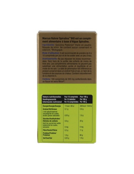 Espirulina Bio 180 comprimidos Marcus Rohrer
