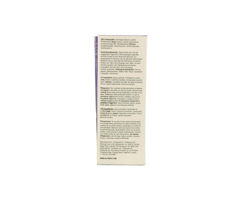 Altrient ALC - Liposomal Acetil L-Carnitina 30 sobres Altrient/Results RNA/Neutrient