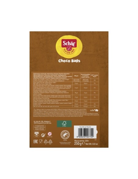Cereales choco balls sin gluten 250 g Schär