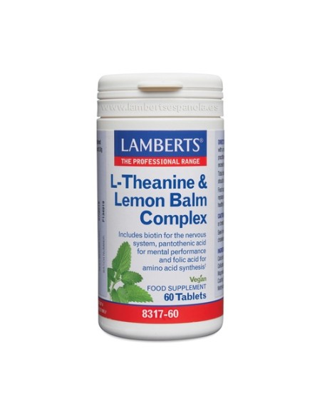 Complejo de teanina y bálsamo de limón 60 tabletas Lamberts