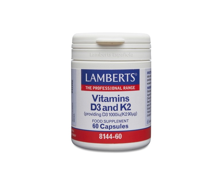 Vitamina D3 y K2 60 cápsulas Lamberts