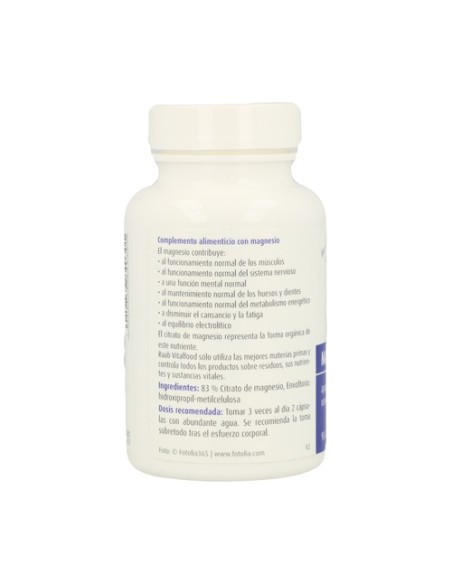 Magnesio Citrato 90 cápsulas de 600 mg Raab