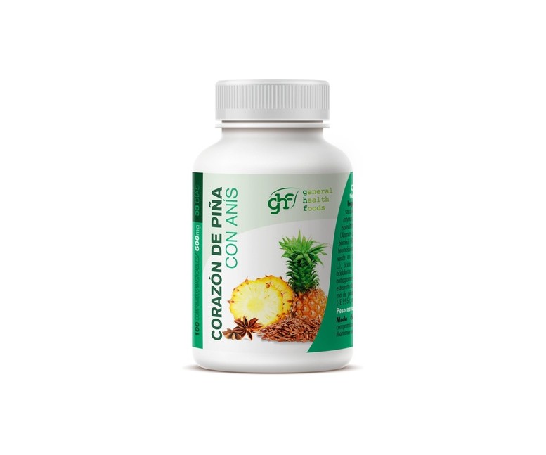 Corazón de piña con anís confort digestivo 100 comprimidos masticables de 600 mg GHF