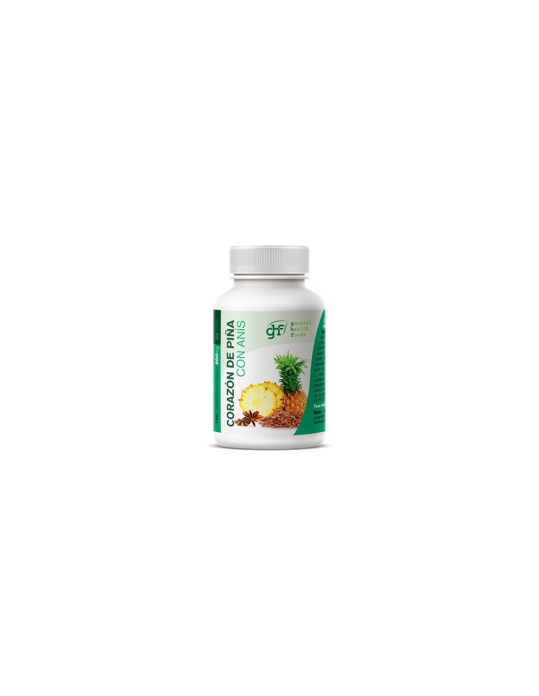 Corazón de piña con anís confort digestivo 100 comprimidos masticables ...