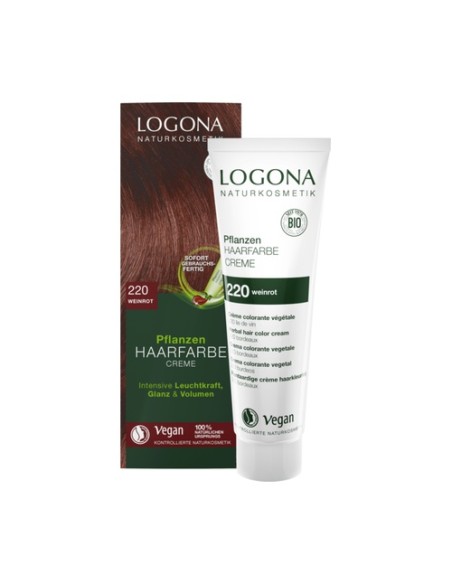 Colorante Vegetal en Crema 220 Burdeos 150 ml de crema Logona
