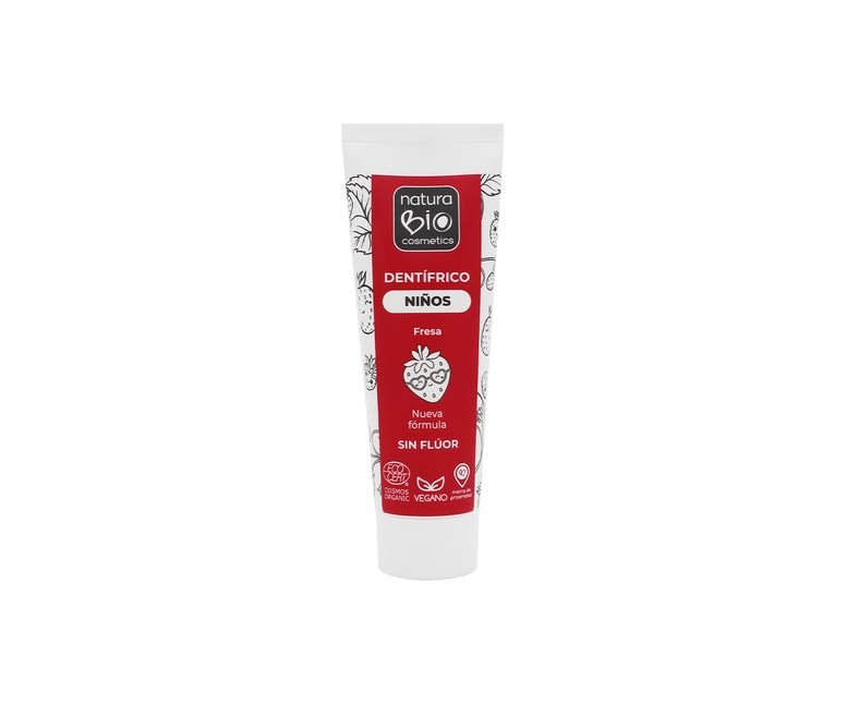 Dentífrico para niños 75 ml (Fresa) NaturaBIO Cosmetics