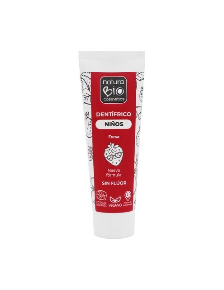 Dentífrico para niños 75 ml (Fresa) NaturaBIO Cosmetics