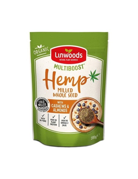 Semillas de cáñamo molidas y frutos secos 200 g Linwoods
