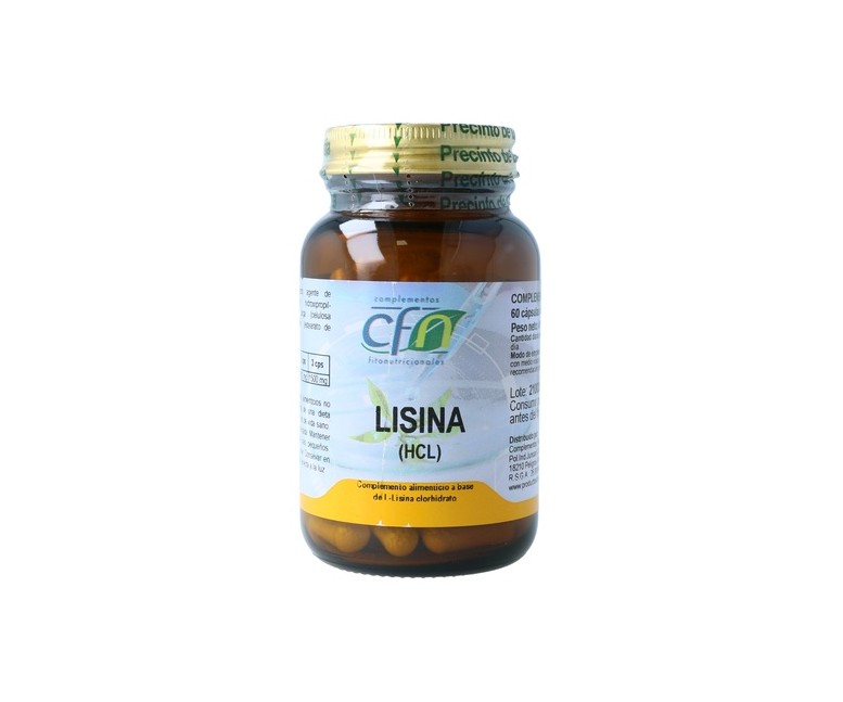 Lisina 60 cápsulas de 500mg Cfn