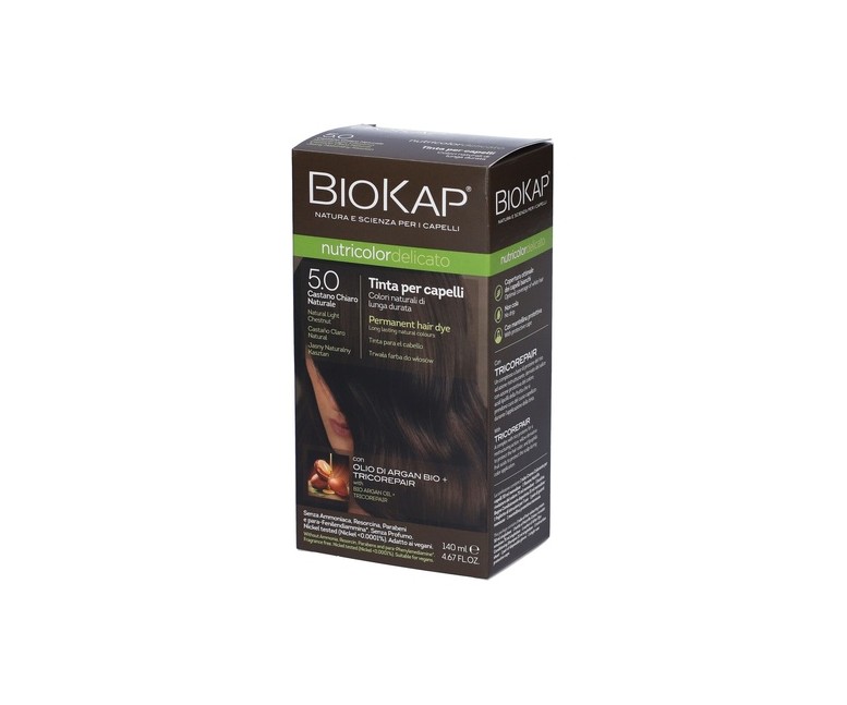 Tinte Nutricolor Delicato Castaño Claro Natural 5.0 140 ml (Castaño claro) Biokap