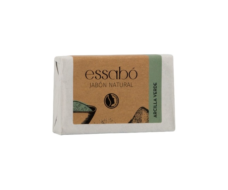 Jabón natural arcilla verde 1 unidad de 100g Essabo