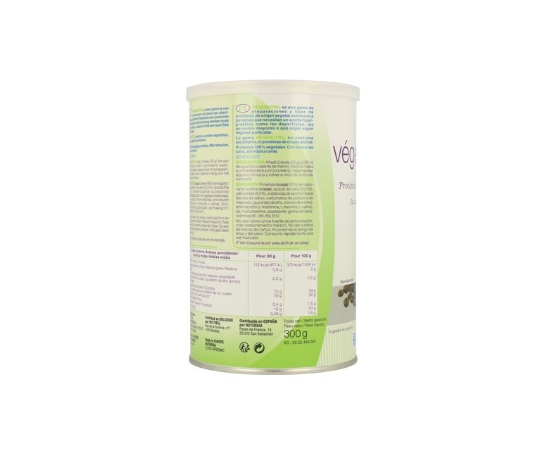 Vegenutril proteína vegetal café 300 g de polvo (Café) Nutergia