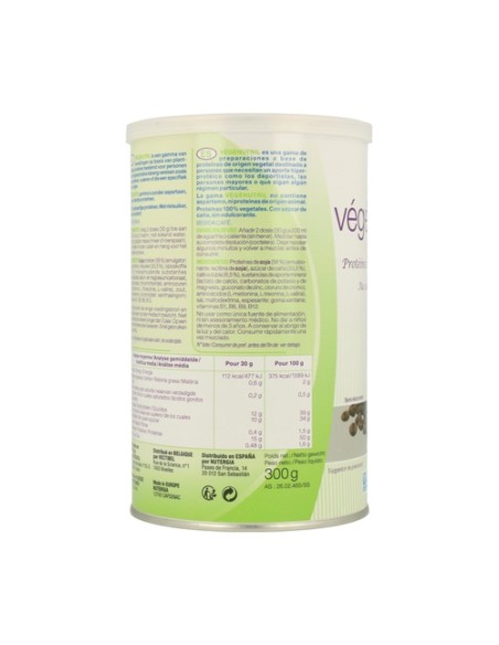 Vegenutril proteína vegetal café 300 g de polvo (Café) Nutergia