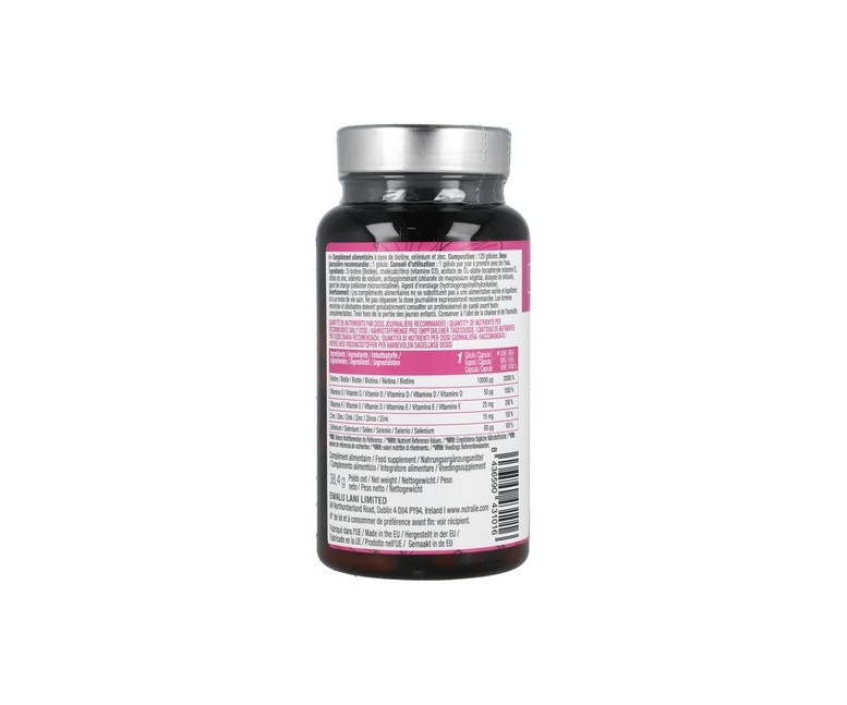 Biotina complex pelo, piel y uñas 10000mcg 120 cápsulas vegetales Nutralie