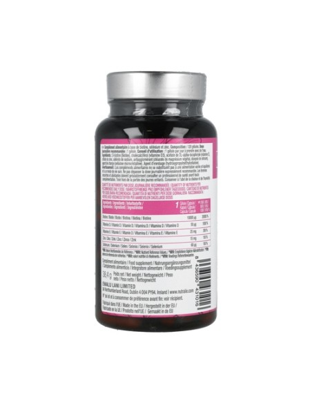 Biotina complex pelo, piel y uñas 10000mcg 120 cápsulas vegetales Nutralie