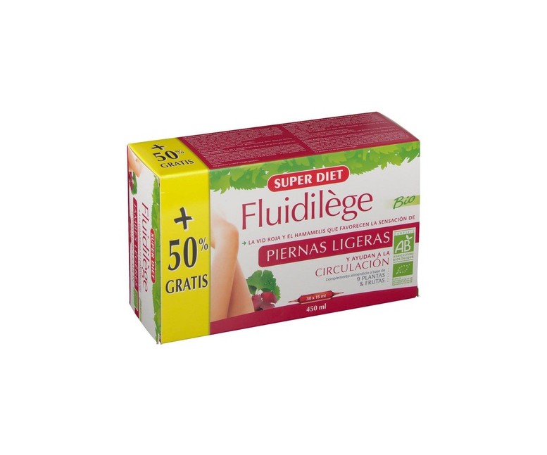 Fluidilège BIO 20+10 ampollas 30 ampollas de 15ml Superdiet