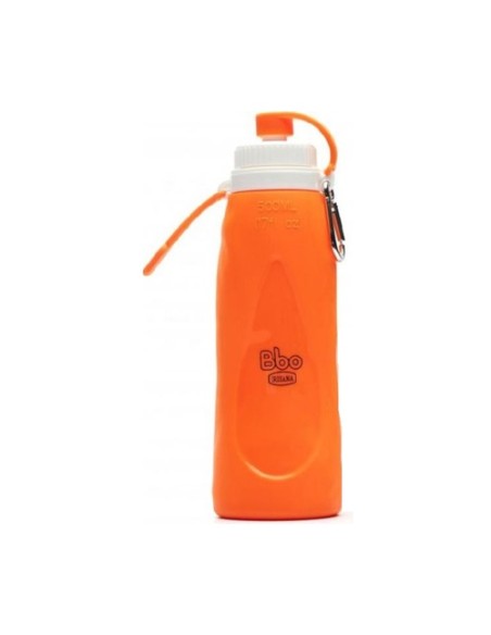 Botella plegable de silicona naranja 500 ml 1 unidad (Naranja) Irisana