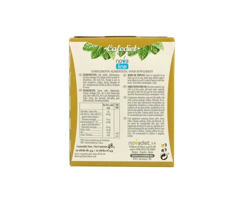 Cafediet 12 unidades de 4g Nova Diet