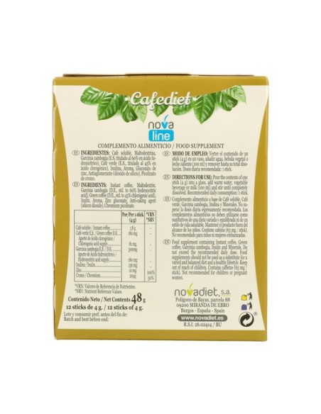 Cafediet 12 unidades de 4g Nova Diet