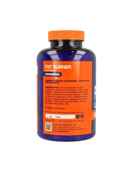 Fat Burner Competition (Lipotrópico) 200 comprimidos Mega Plus