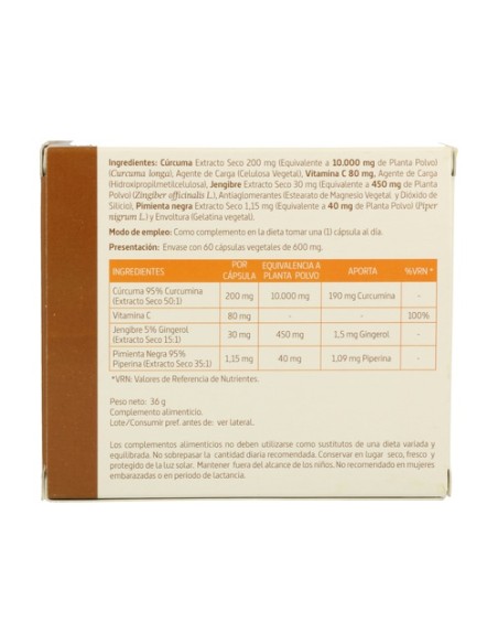 Cúrcuma 10.000 mg 60 cápsulas de 600mg Nature essential