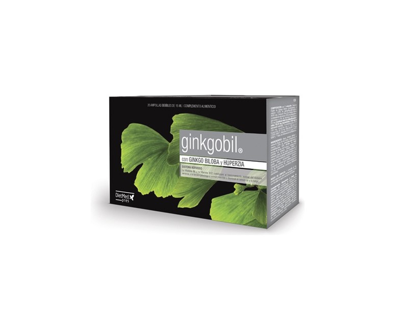 Ginkgobil con Ginkgo Biloba 20 ampollas de 15 ml Dietmed