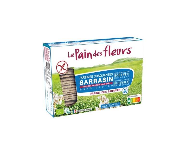 Tostadas Crujientes de sarraceno Sin Sal Bio Sin Gluten 300 g Le Pain des Fleurs