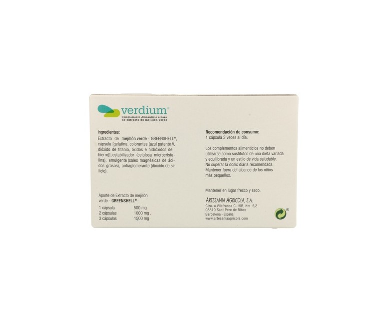 Verdium (Alimenta tus articulaciones) 84 cápsulas Plantis