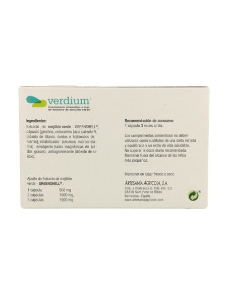 Verdium (Alimenta tus articulaciones) 84 cápsulas Plantis