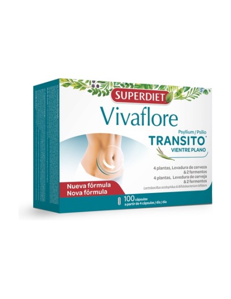 Vivaflore tránsito y bienestar 100 comprimidos de 400mg Superdiet