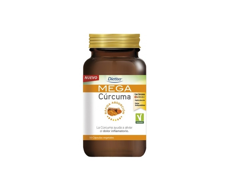 Mega cúrcuma 50 cápsulas vegetales Dietisa