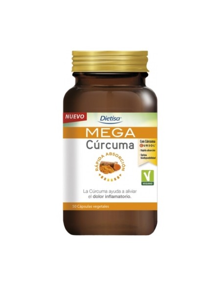 Mega cúrcuma 50 cápsulas vegetales Dietisa