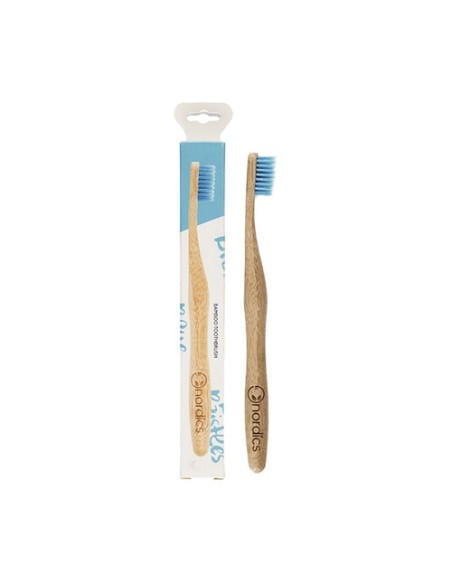Cepillo Dental Bambú Adultos Azul 1 unidad Nordics
