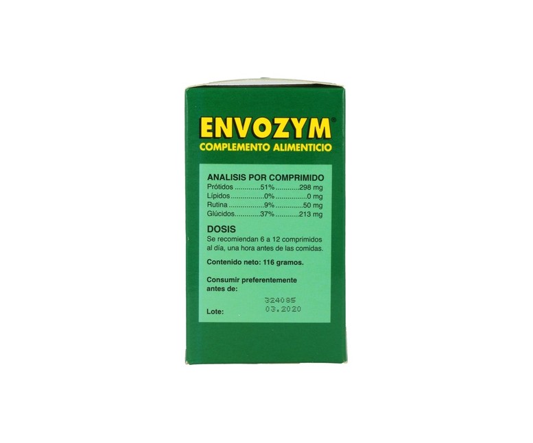 Envozym Complemento Alimenticio 200 comprimidos Nutribiol