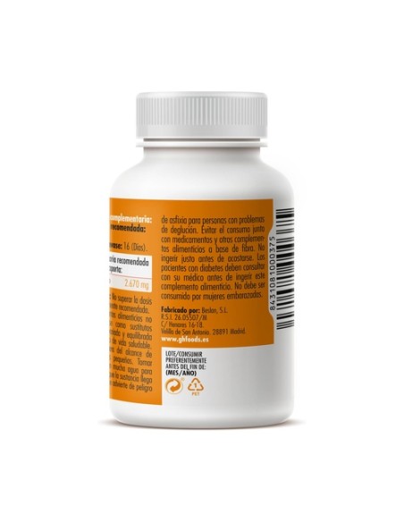 Glucomanano 100 cápsulas de 600mg GHF