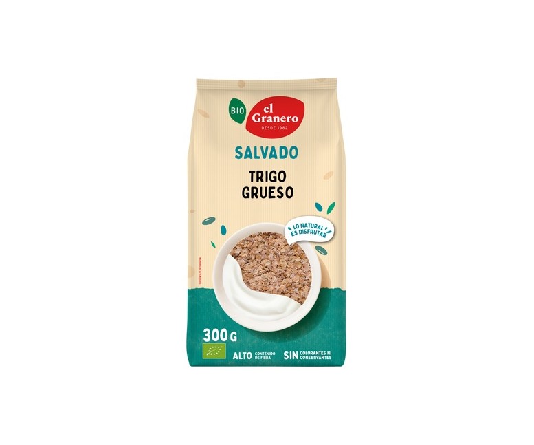 Salvado grueso de trigo Bio 300 g El Granero Integral