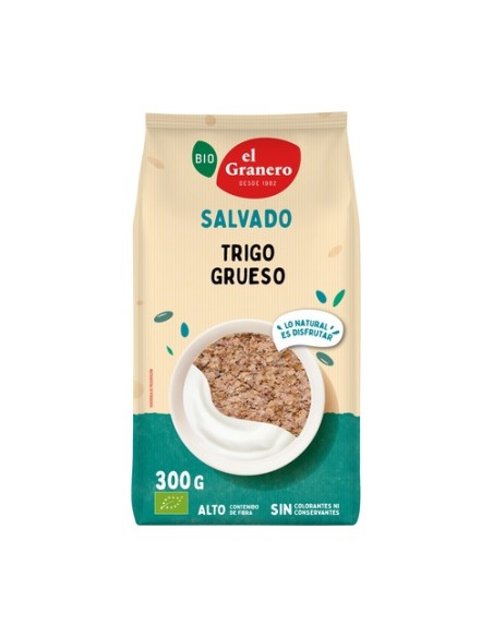 Salvado grueso de trigo Bio 300 g El Granero Integral