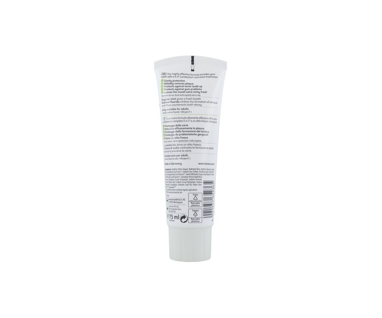 Dentífrico Menta con flúor 75 ml Lavera